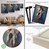 Beyaz Çerçeveli Nicolas Francois Octave Tassaert, La Femme Damnée (1859) Klasik Kanvas Tablo