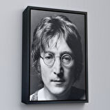 Kahverengi Çerçeveli John Lennon Kanvas Duvar Sanatı Tablo