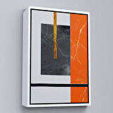 Beyaz Çerçeveli Modern Renkli Soyut Tablo