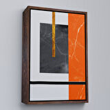 Beyaz Çerçeveli Modern Renkli Soyut Tablo