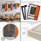 Beyaz Çerçeveli Modern Renkli Soyut Tablo