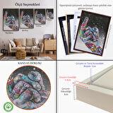 Beyaz Çerçeveli Graffiti Orta Parmak İzi Graffiti, Küfürlü El Hareketi, Hip Hop anvas Tablo