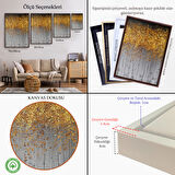 Siyah Çerçeveli Soyut Altın Tablo