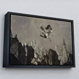 Kahverengi Çerçeveli Amerikan Kabusları Tablo, Şabat Ayini, Cadı Uçuşu Kanvas Tablo, Wiccan Sihirli Dekor