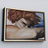 Beyaz Çerçeveli Düşmüş Meleğin Gözyaşları Tablosu, Alexandre Cabanel Fallen Angel's Eyes Tablosu