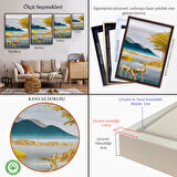 Siyah Çerçeveli Modern Renkli Soyut Tablo