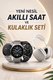 Yeni Nesil Sesli Görüşme Akıllı Saat ve Powerbank Çoklu Şarj Girişli Bluetooth Kulaklık Nabız Ölçer