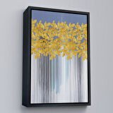 Altın Çerçeveli Modern Altın Soyut Tablosu