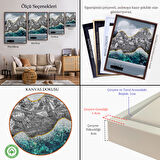 Altın Çerçeveli Modern Altın Soyut Tablosu