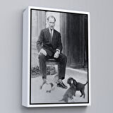 Altın Çerçeveli Atatürk Portre Tablosu Mustafa Kemal Atatürk Dikdörtgen Dekoratif Kanvas Tablo
