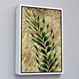 Siyah Çerçeveli Modern Altın Soyut Tablosu