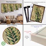 Siyah Çerçeveli Modern Altın Soyut Tablosu