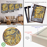 Siyah Çerçeveli Modern Altın Soyut Tablosu