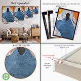 Altın Çerçeveli Modern Renkli Soyut Tablo