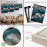 Altın Çerçeveli Modern Altın Soyut Tablosu