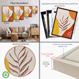 Altın Çerçeveli Modern Renkli Soyut Tablo