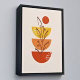 Siyah Çerçeveli Modern Renkli Soyut Tablo