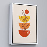 Siyah Çerçeveli Modern Renkli Soyut Tablo