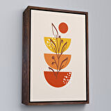 Siyah Çerçeveli Modern Renkli Soyut Tablo