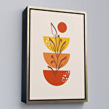 Siyah Çerçeveli Modern Renkli Soyut Tablo