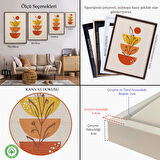 Siyah Çerçeveli Modern Renkli Soyut Tablo