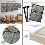 Beyaz Çerçeveli Soyut Kuru Dallar Tablosu