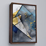 Beyaz Çerçeveli Modern Renkli Soyut Tablo