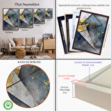 Beyaz Çerçeveli Modern Renkli Soyut Tablo