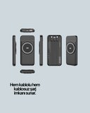 10000mAh Kablosuz ve Hızlı Şarj Destekli Powerbank – Taşınabilir Şarj Gücü