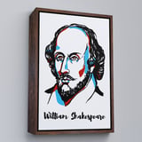 Kahverengi Çerçeveli William Shakespeare Dekoratif Kanvas Tablo