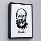Siyah Çerçeveli Socrates Dekoratif Kanvas Tablo