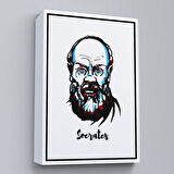 Siyah Çerçeveli Socrates Dekoratif Kanvas Tablo