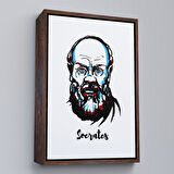 Siyah Çerçeveli Socrates Dekoratif Kanvas Tablo
