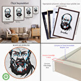 Siyah Çerçeveli Socrates Dekoratif Kanvas Tablo