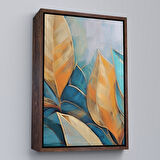 Siyah Çerçeveli Renkli Yaprak Tablosu