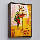 Altın Çerçeveli Dans Eden Kadınlar Kanvas Tablo