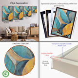 Kahverengi Çerçeveli Renkli Yaprak Tablosu