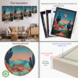 Siyah Çerçeveli Amerika Kolarado Yol Manzarası Duvar Tablosu