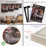 Kahverengi Çerçeveli Anne ve Kızı Ortaçağ Tablosu