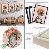 Beyaz Çerçeveli Kokoş Çıta, Çiçek Taçlı Sosyetik Çita Tablosu