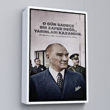Kahverengi Çerçeveli O Gün Sadece Bir Zafer Değil Yarınları Kazandık Atatürk Tablosu