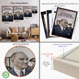 Kahverengi Çerçeveli O Gün Sadece Bir Zafer Değil Yarınları Kazandık Atatürk Tablosu