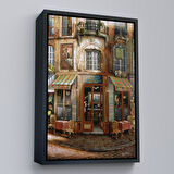 Siyah Çerçeveli Le Petıt Bıstro Kanvas Duvar Tablosu