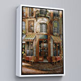 Siyah Çerçeveli Le Petıt Bıstro Kanvas Duvar Tablosu