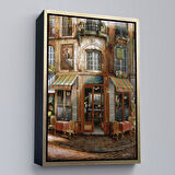 Siyah Çerçeveli Le Petıt Bıstro Kanvas Duvar Tablosu