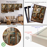 Siyah Çerçeveli Le Petıt Bıstro Kanvas Duvar Tablosu