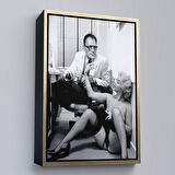 Siyah Çerçeveli Marilyn Monroe ile Arthur Miller Duvar Tablosu