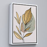 Altın Çerçeveli Soyut Dallar Tablosu