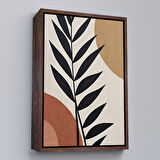 Kahverengi Çerçeveli Soyut Dallar Tablosu