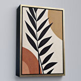 Kahverengi Çerçeveli Soyut Dallar Tablosu